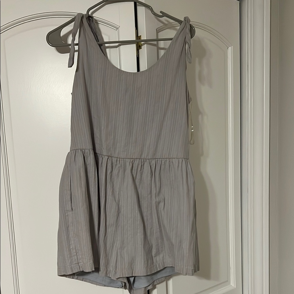 Gray Sleeveless Romper
